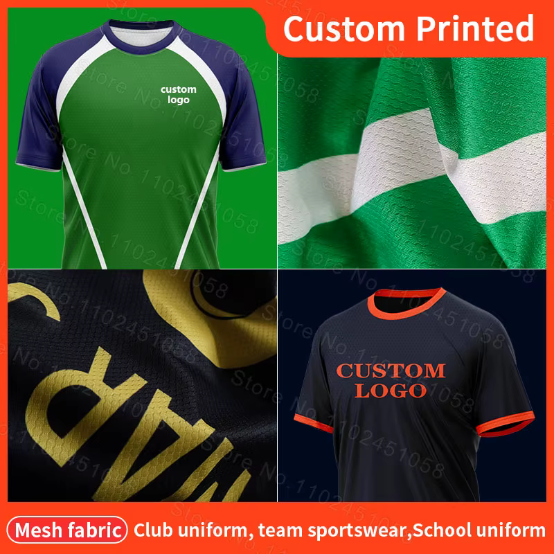 TESM T-Shirt personnalisé sport respirant maille à manches courtes Logo personnalisé extérieur décontracté publicité chemise groupe équipe cou chemise