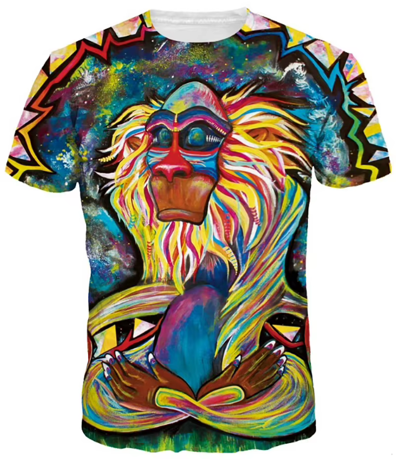 T-shirt imprimé en 3D du Roi Lion pour hommes et femmes