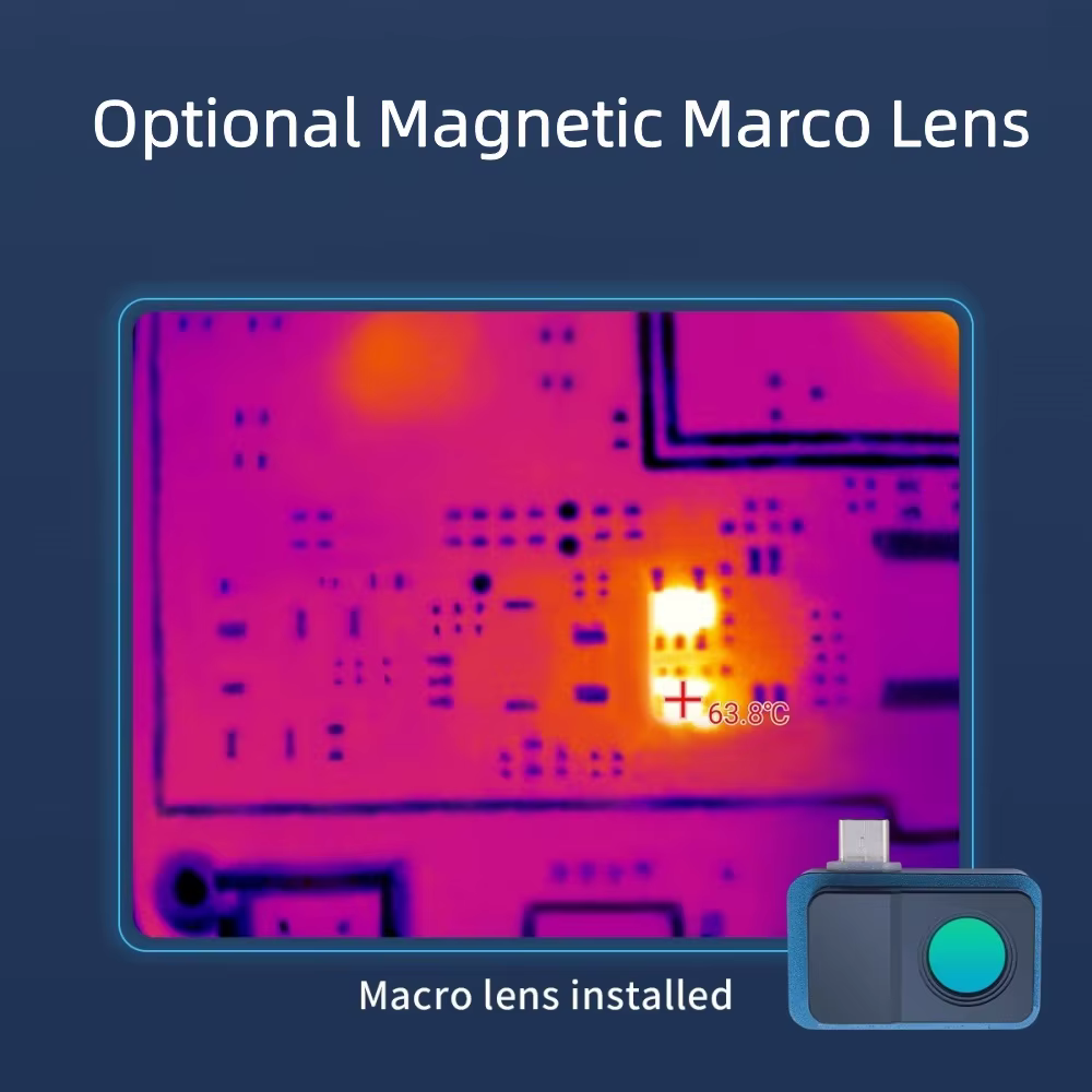 TOOLTOP T7 256*192 Android type-c imageur thermique 25Hz caméra d'imagerie