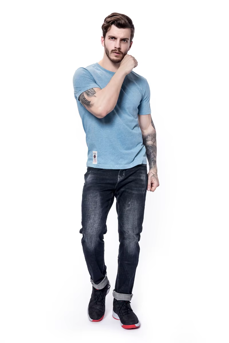 T-shirt homme coton couleur unie
