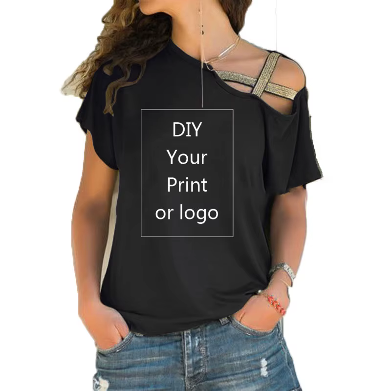 Impression personnalisée T-shirt pour femmes bricolage votre comme Photo ou Logo haut