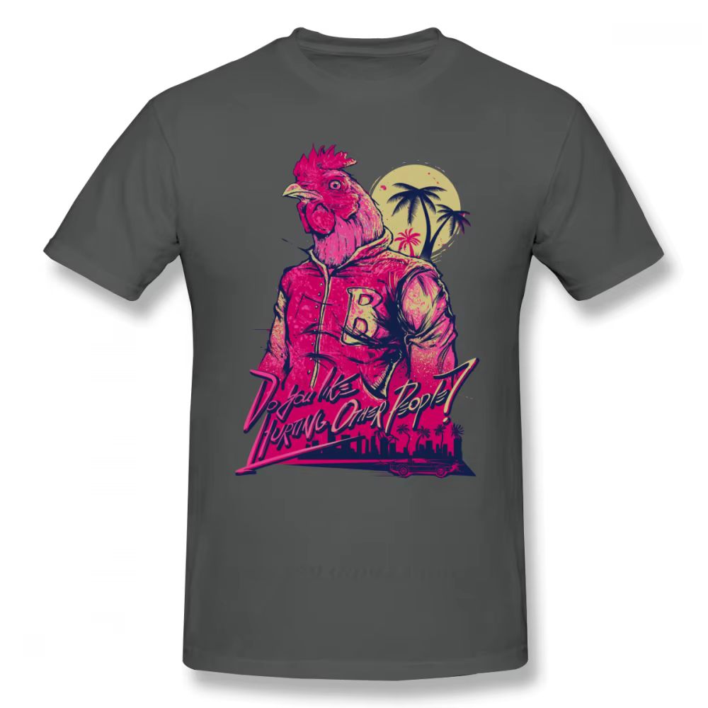 Hotline Miami T-Shirt Hotline Miami Richard T-Shirt imprimé mode T-Shirt 3xl 100% coton drôle à manches courtes homme T-Shirt