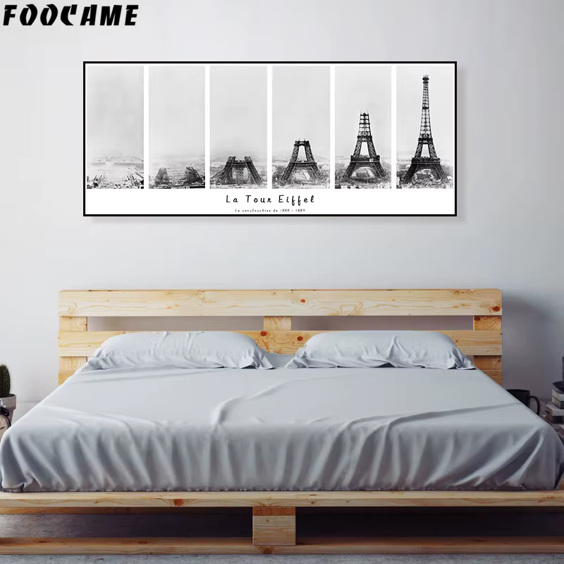 Affiche de photographie de tour Eiffel Time-Lapse