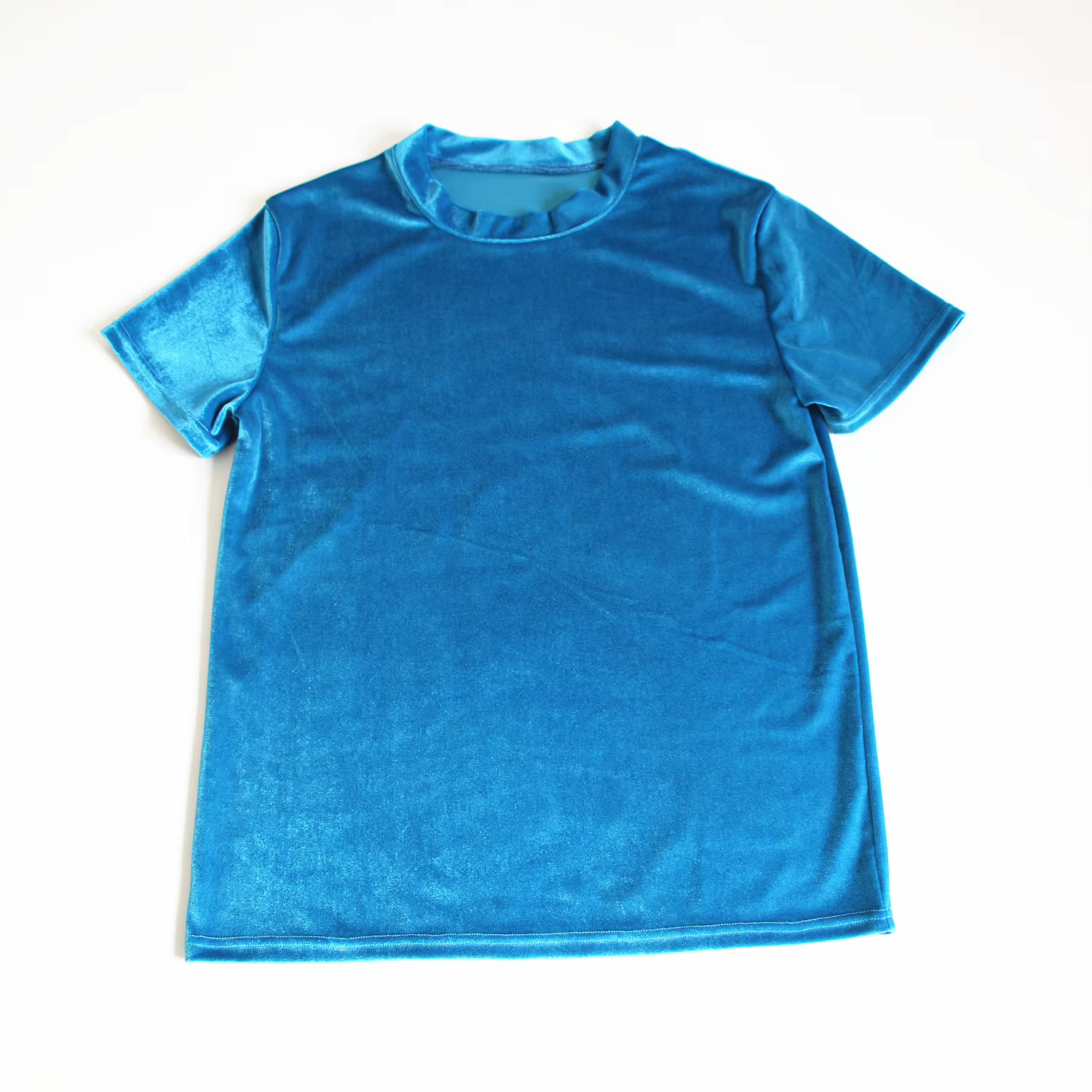 T-shirt vintage en velours à manches courtes
