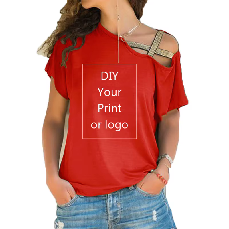 Impression personnalisée T-shirt pour femmes bricolage votre comme Photo ou Logo haut