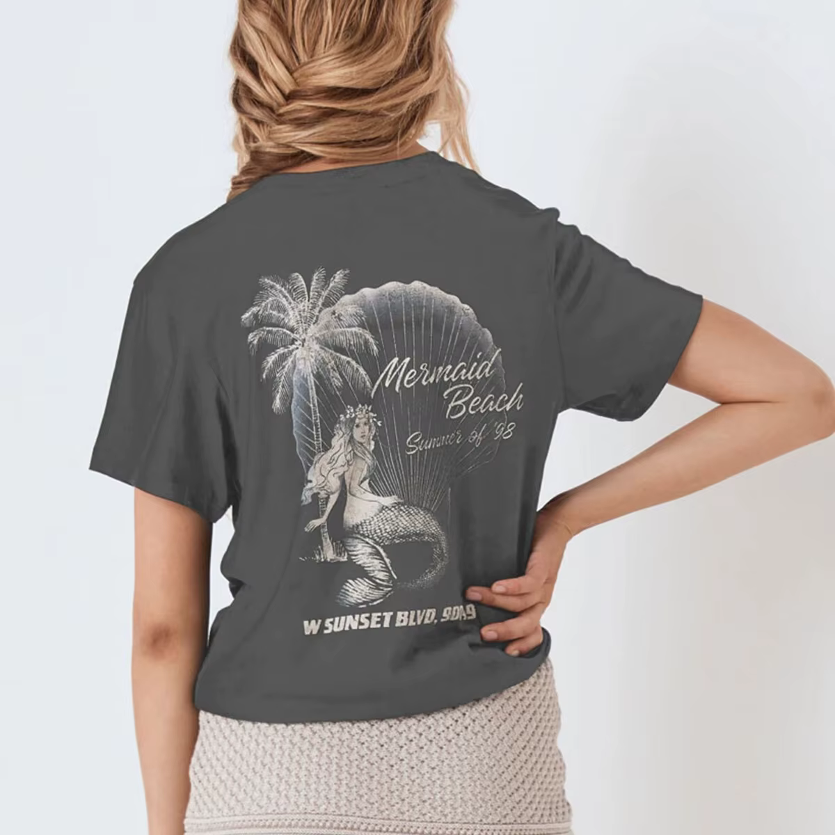 T-shirt manches courtes col rond femme