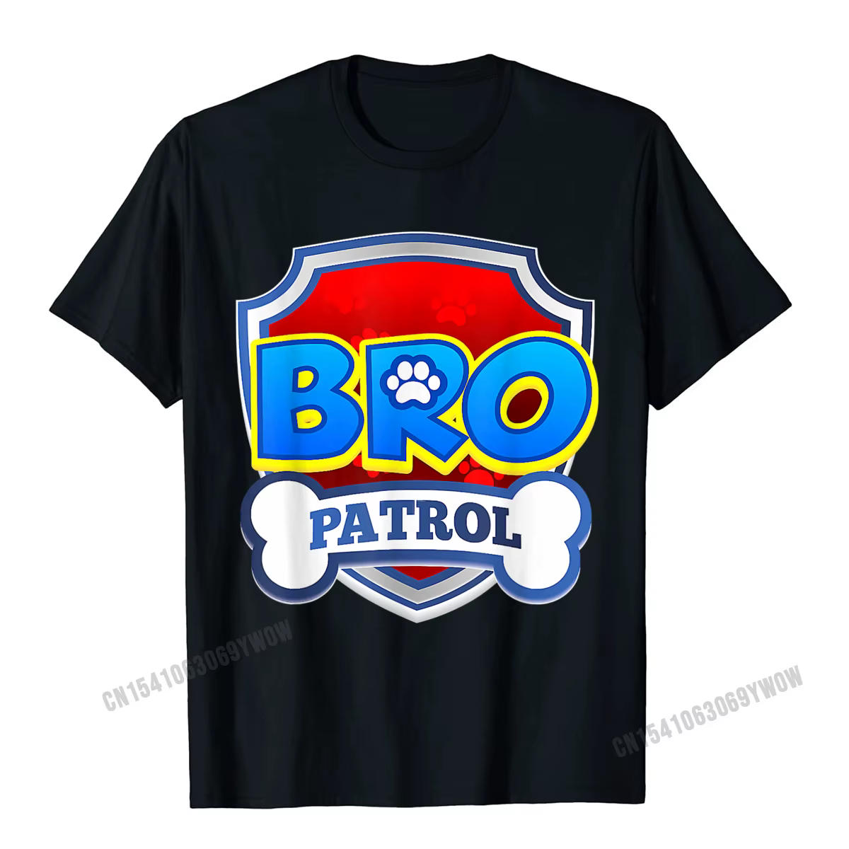 Bro patrouille chemise chien drôle fête d'anniversaire T-Shirt Camisas hommes mode T-Shirts normaux haut en coton T-Shirts pour homme Camisa