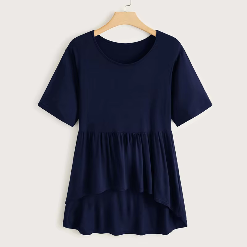 T-shirt manches courtes pour femmes, décontracté, taille élastique, grande taille, 4XL 5XL 6XL, 7XL 8XL