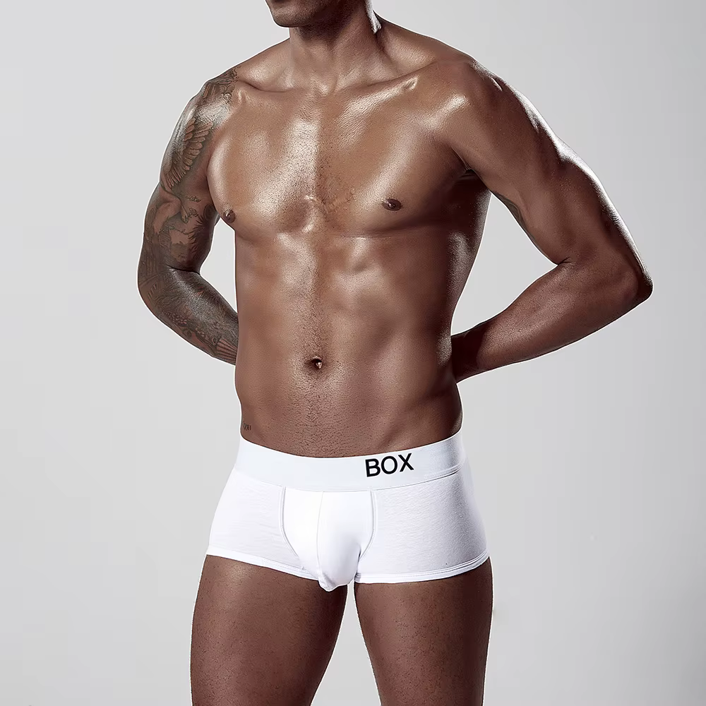 ORLVS-Boxer court pour homme, sous-vêtement sexy, sous-vêtement masculin