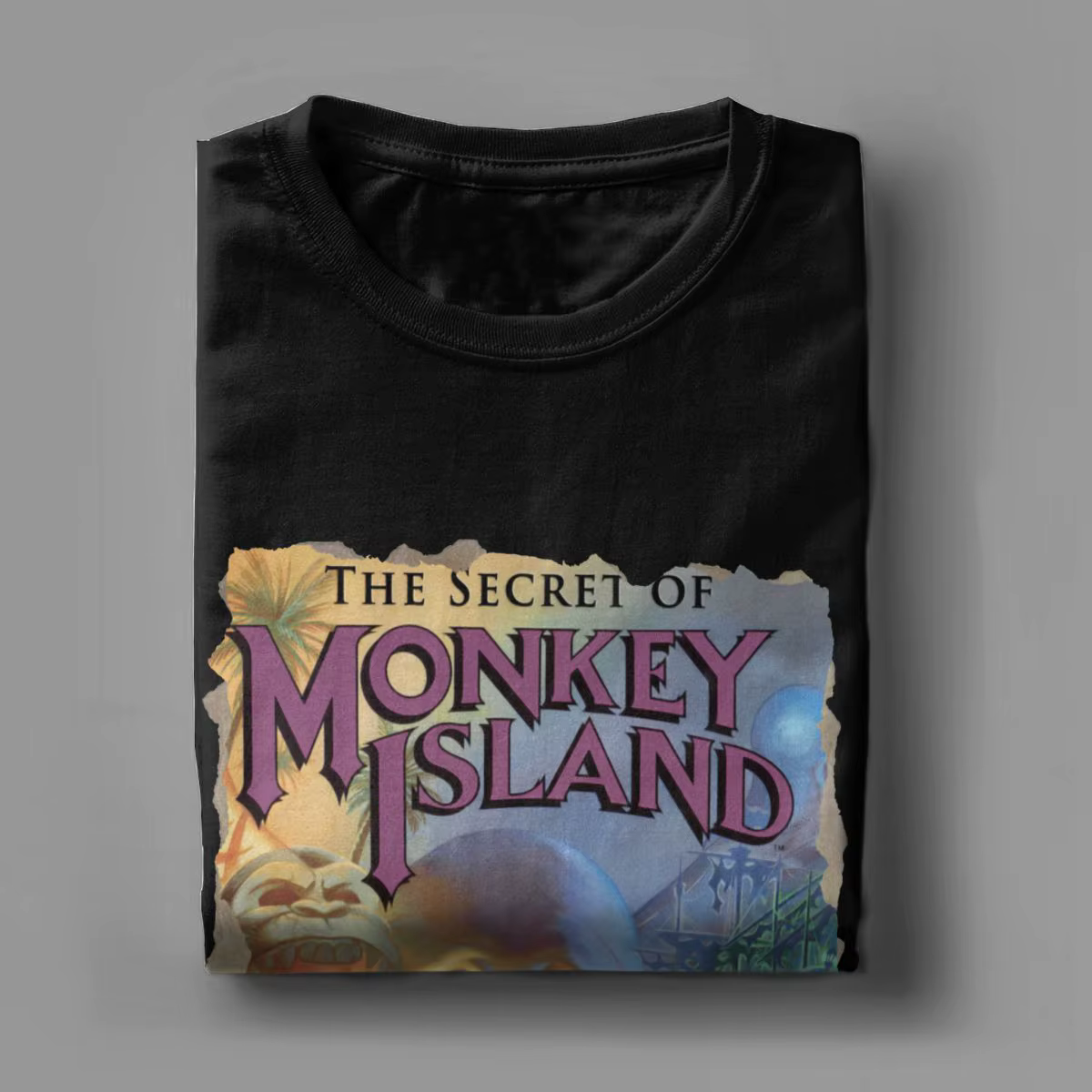 Créatif le Secret de l'île des singes T-Shirt hommes col rond 100% coton t-shirts à manches courtes