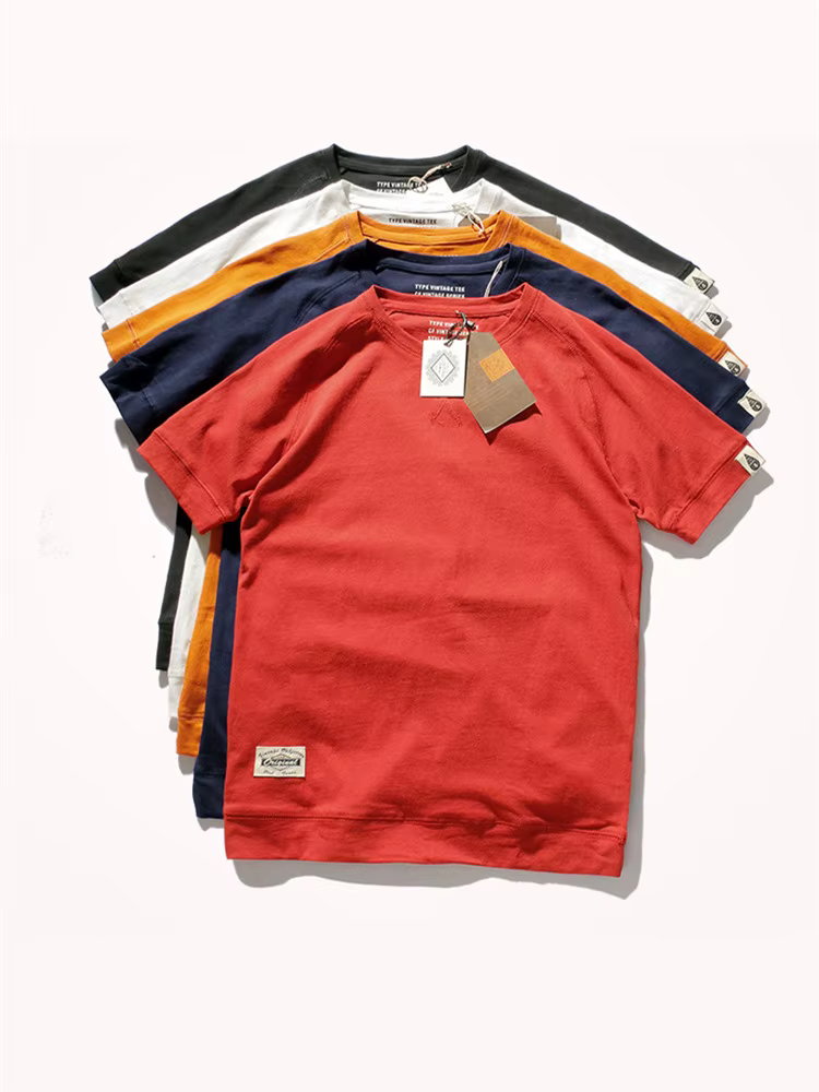 T-shirt uni à manches Leurs lan pour hommes