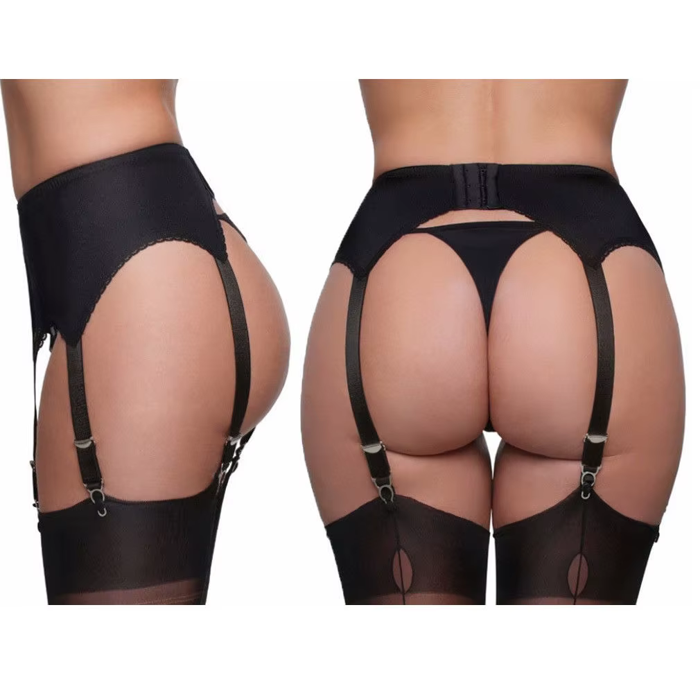 Porte-jarretelles en dentelle transparente pour femmes