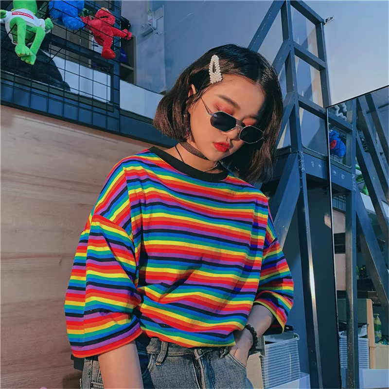 T-shirt rayé Preppy pour femmes