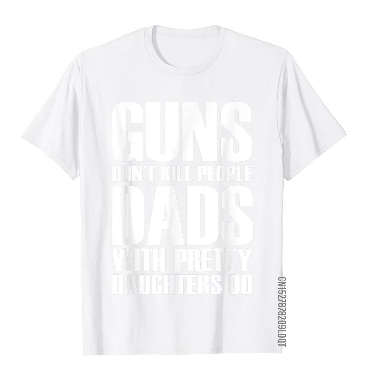 Les armes à feu ne tue pas les gens papas avec des jolies filles font des t-shirts pour hommes drôle coton
