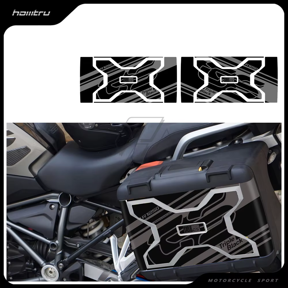 Étui à autocollants de moto pour BMW Vario Case 2013 – 2020 W/ R1250GS, autocollants Triple noir pour boîte de coffre