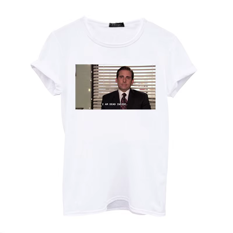 T-shirt humoristique pour femme, estival et décontracté, à la mode, avec I am dead Michael Scott, Tumblr Grunge