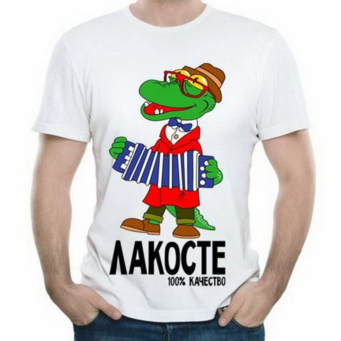 T-Shirt Crocodile à manches courtes pour homme, surdimensionné, 100% coton, sur mesure, été