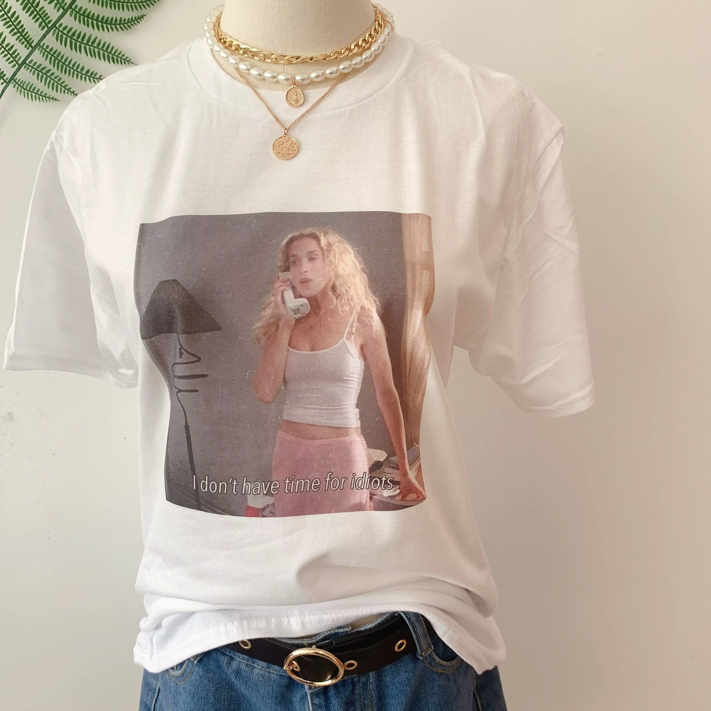 Sunfiz-T-shirt de la série télévisée HJN I Don't Have Time For Idiots pour femme