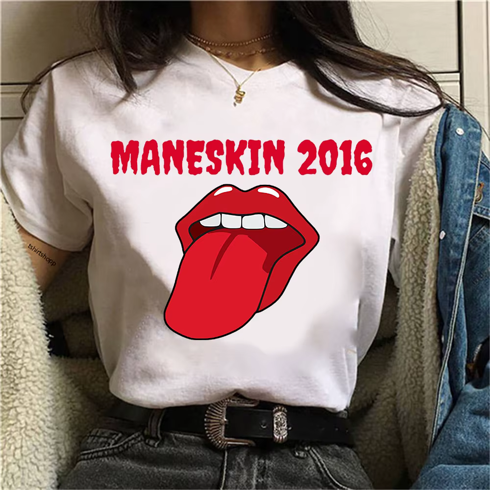 Maneskin-T-shirt en coton pour femmes