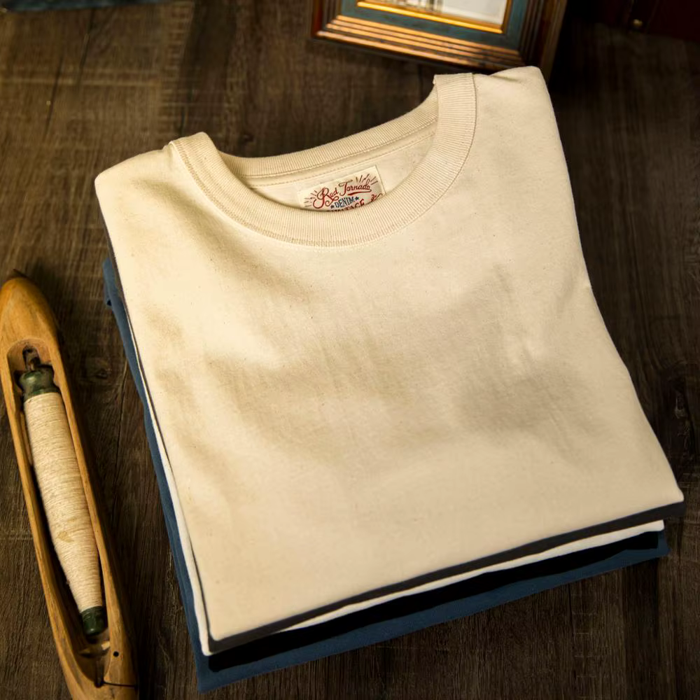 T-shirt à manches longues et col ras du cou pour homme