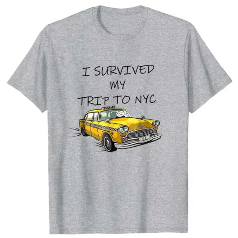 T-Shirt graphique, avec motif, j'ai pu survivre à mon voyage à NYC