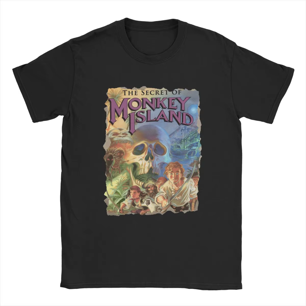 Créatif le Secret de l'île des singes T-Shirt hommes col rond 100% coton t-shirts à manches courtes