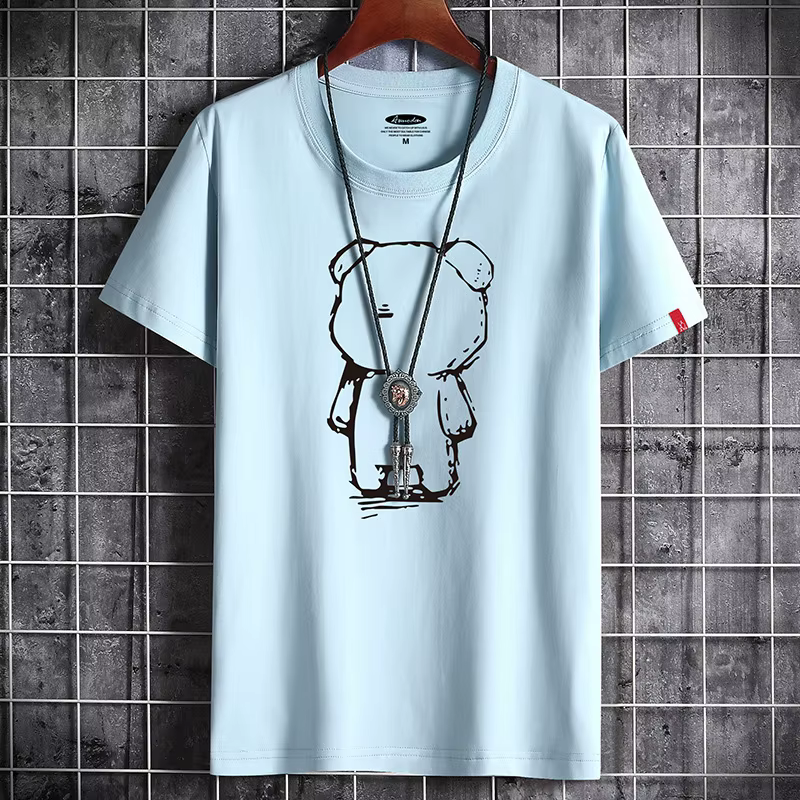 T-shirt pour hommes 2022 Date Vêtements Fitness Blanc O Cou Anime Homme