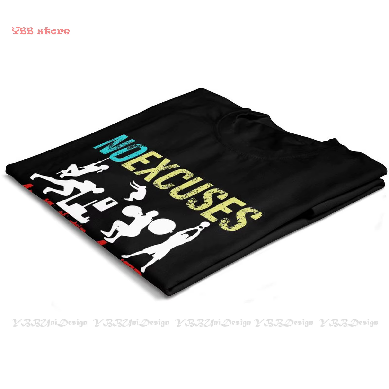 Hommes musculation pompage GYM entraînement musculaire Crossfit T-Shirt noir sans excuses Fitness essentiel pur coton t-shirts Harajuku