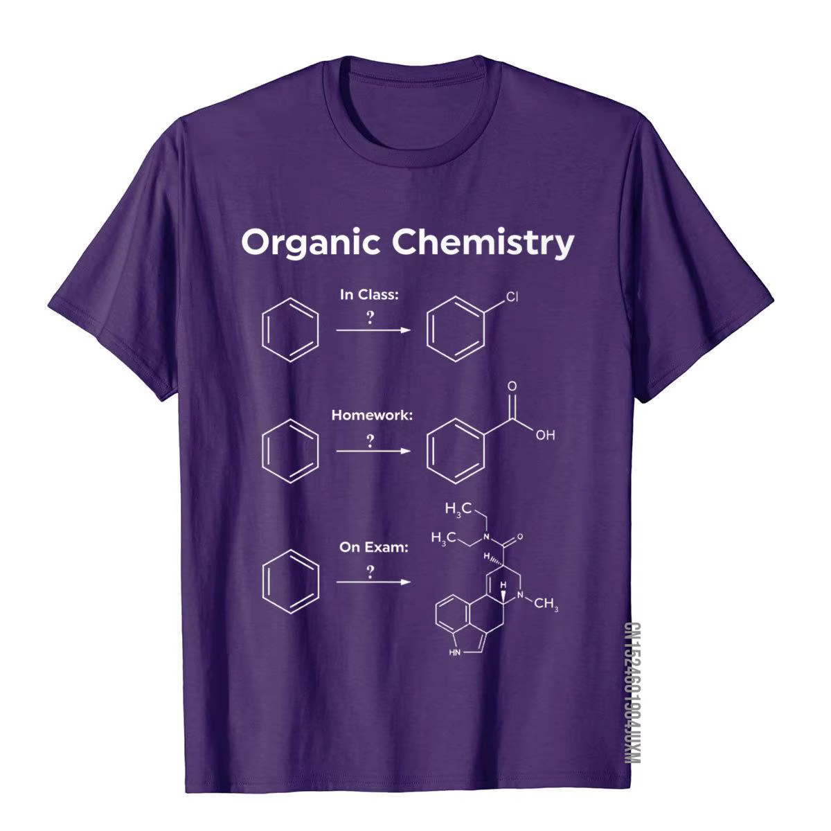 Humor chimie organique t-shirt cadeau femmes hommes-examen de devoirs Camisa haut T-Shirts