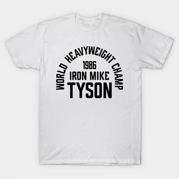 Iron Mike Tyson boxe conception personnalisée t-shirt homme monde poids lourd Champ 1986
