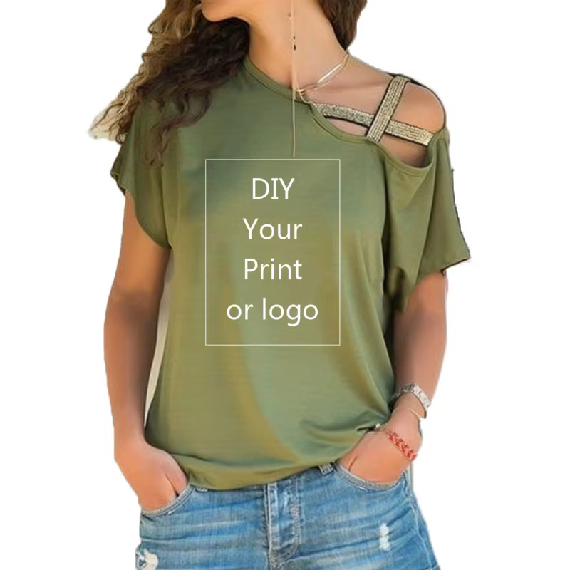 Impression personnalisée T-shirt pour femmes bricolage votre comme Photo ou Logo haut