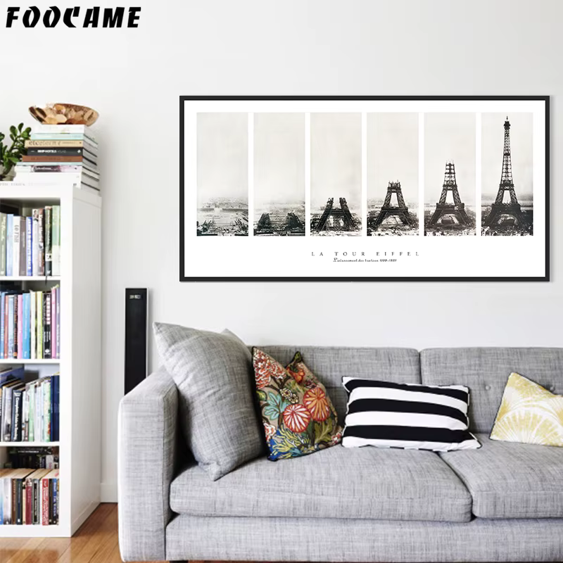 Affiche de photographie de tour Eiffel Time-Lapse