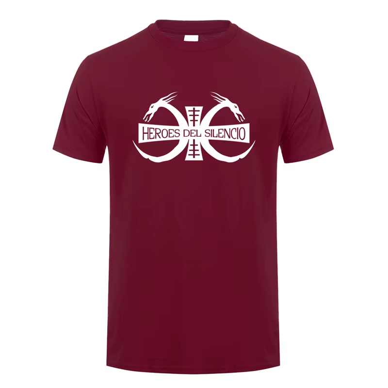 Heroes Del Silencio Rock Band Logo T-Shirts à manches courtes coton décontracté Mans Hip Hop t-shirt LH-266