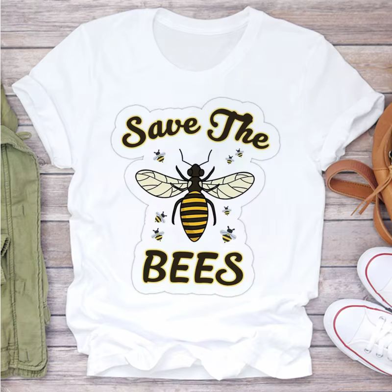 Hillbilly Bee Kind T-shirt jaune femmes esthétique graphique à manches courtes coton Polyester t-shirts femme Camisetas Verano 2021
