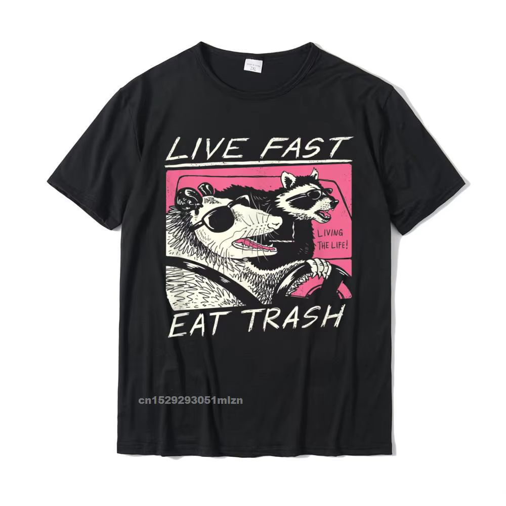 Vivez rapide! Manger des déchets! T-Shirt offre spéciale nouveau