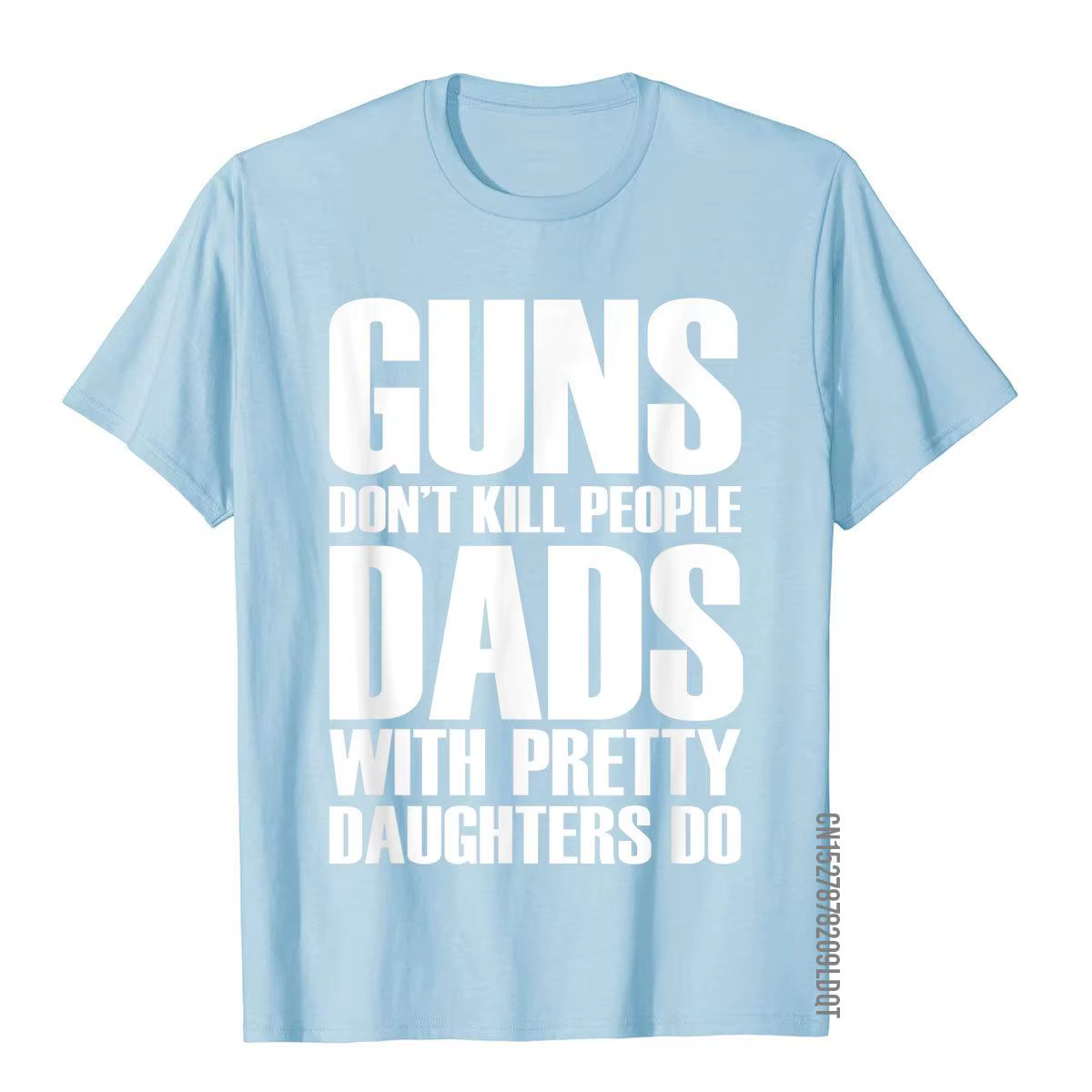 Les armes à feu ne tue pas les gens papas avec des jolies filles font des t-shirts pour hommes drôle coton