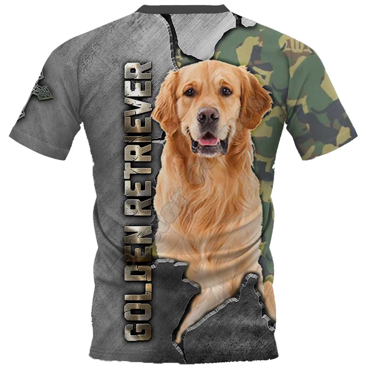 Golden Retriever 3D imprimé T-shirts femmes pour hommes été
