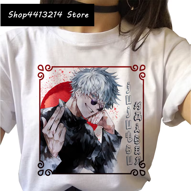 Femmes Jujutsu Kaisen T-Shirt japonais Anime Grunge