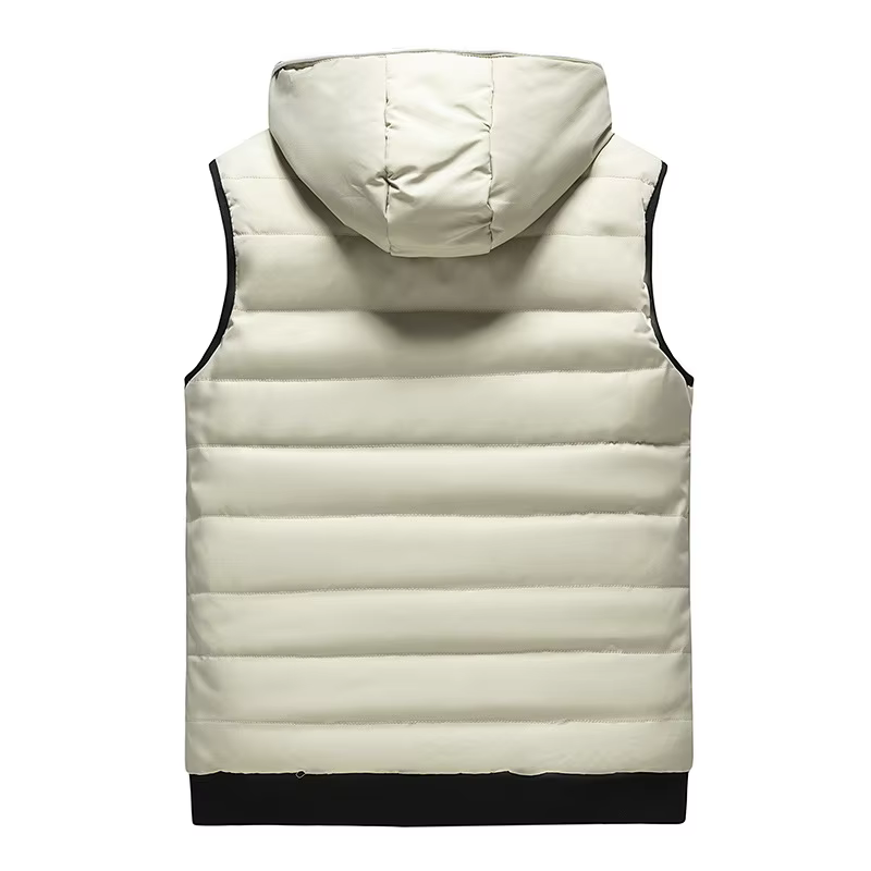 Plus la taille M-6XL 2 en 1 fibrJackets Hommes Réversible Coton Vers Le Bas GlaThicken Rembourré Gilet Homme