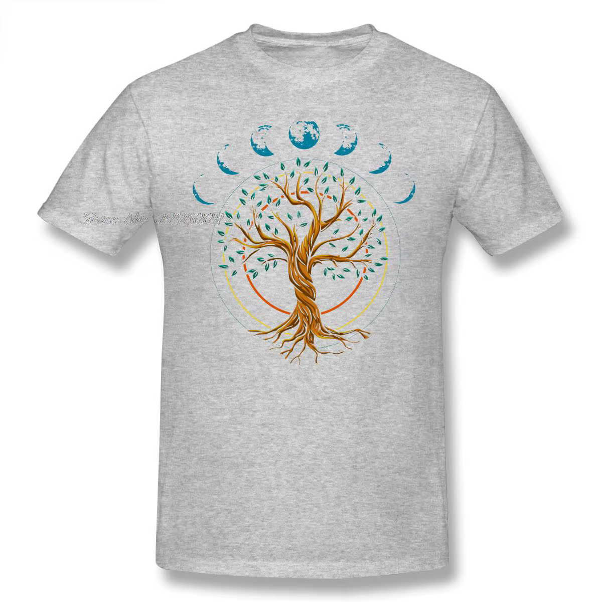 Arbre de vie rétro t-shirts femmes homme T-shirt coton été