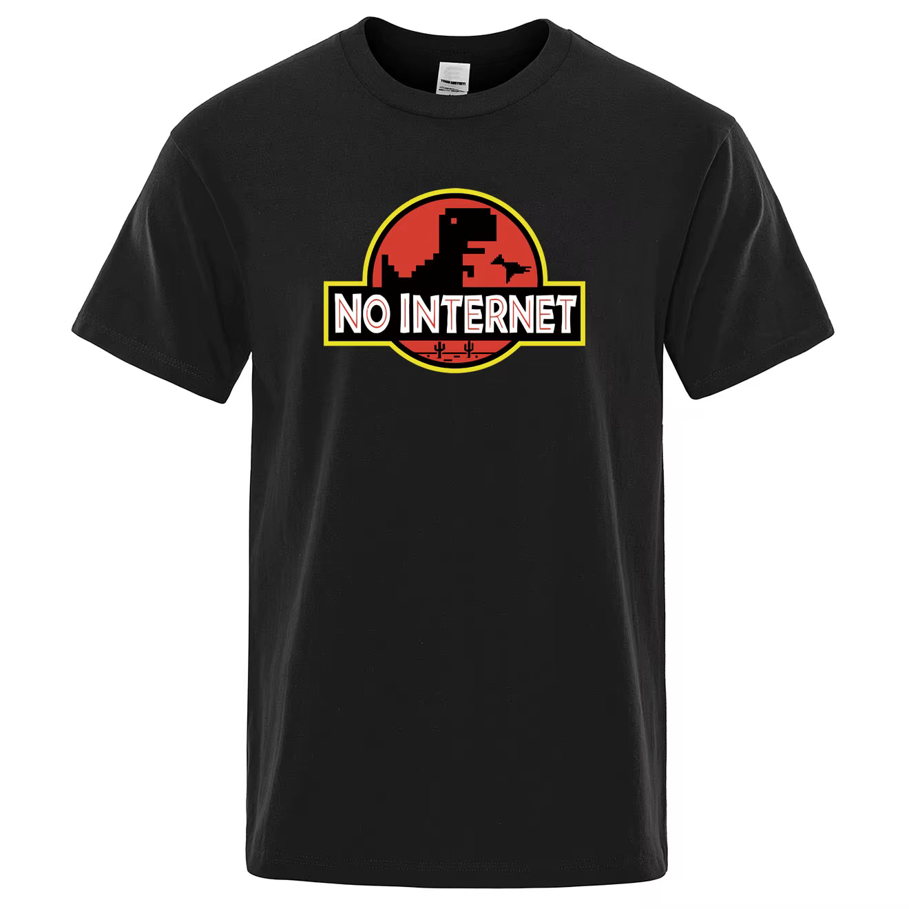 T-shirt imprimé de dinosaure de dessin animé pour homme