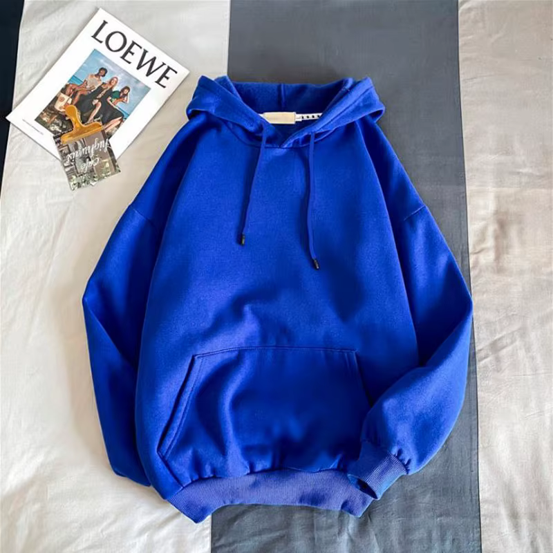 Sweat à capuche de couleur unie pour homme