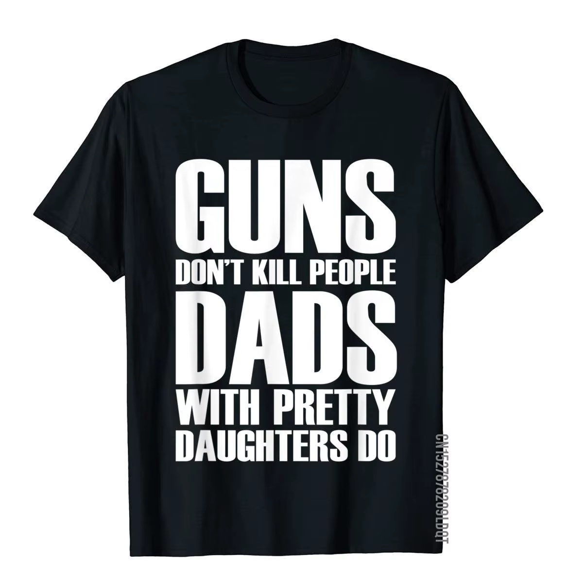 Les armes à feu ne tue pas les gens papas avec des jolies filles font des t-shirts pour hommes drôle coton