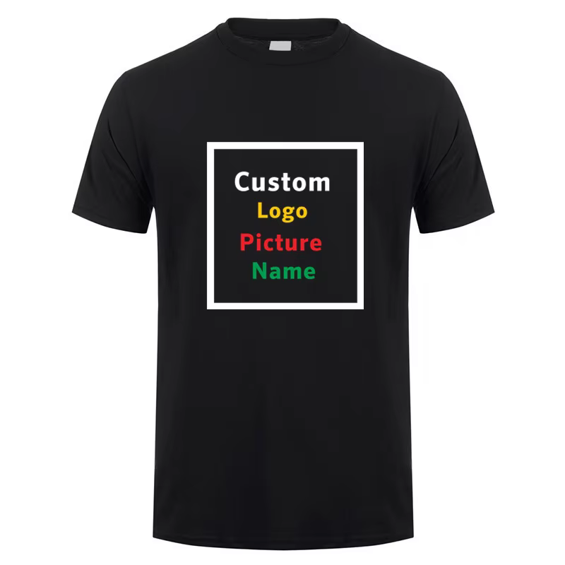 T-shirt personnalisé faites votre conception Logo texte hommes imprimer équipe d'entreprise