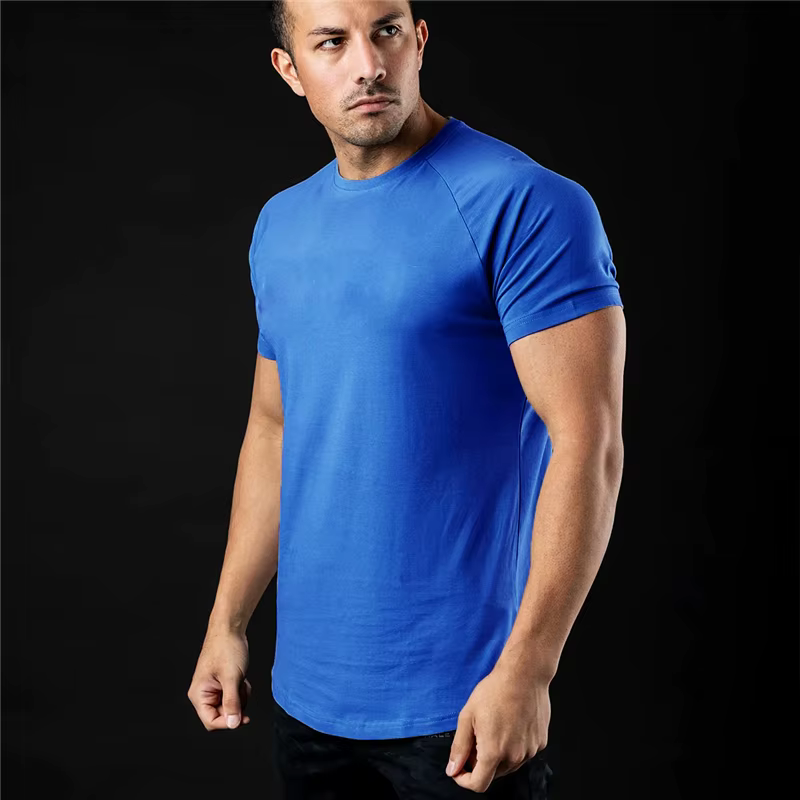 T-shirt uni hommes nouvelle mode t-shirts été coton à manches courtes