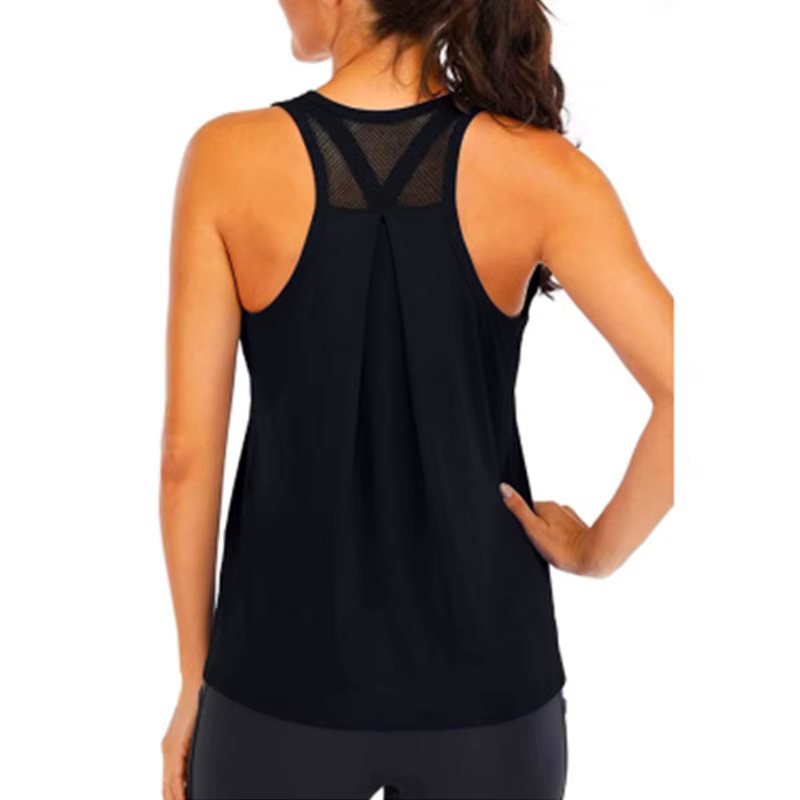 Chemise de Yoga femme nouveau Style T-Shirt ample Fitness hauts gilet femmes sans manches Sport