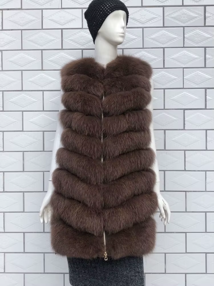2025Bzoosio mode grande taille femmes dames sans manches couleur gilet solide hiver ample fausse fourrure