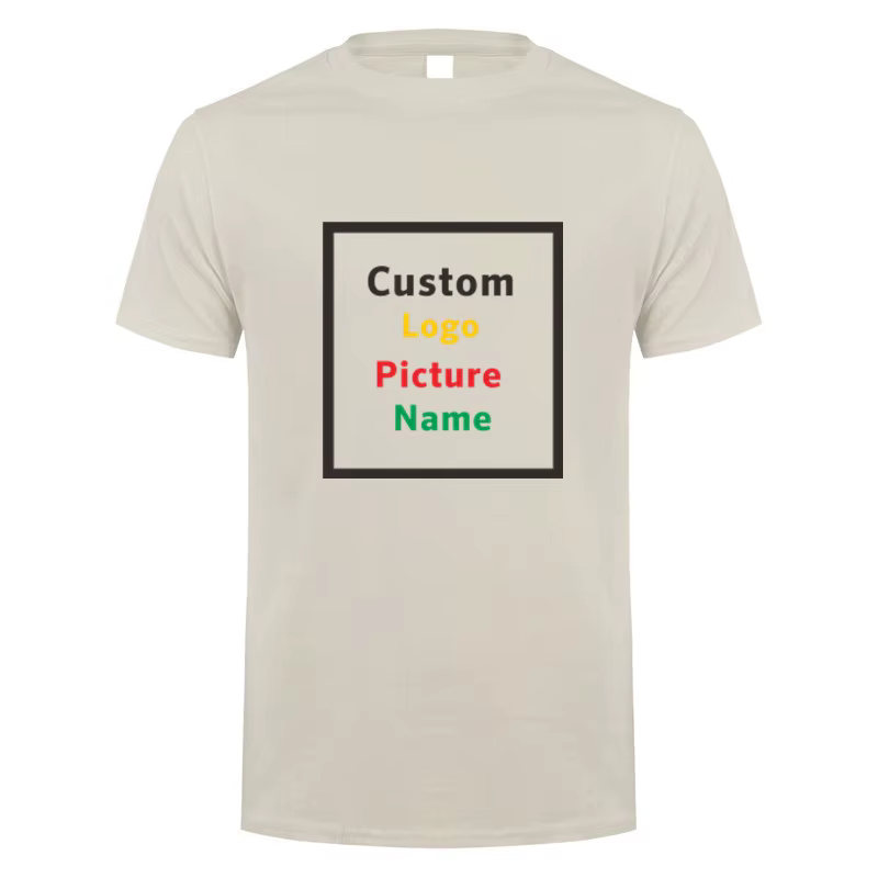 T-shirt personnalisé faites votre conception Logo texte hommes imprimer équipe d'entreprise