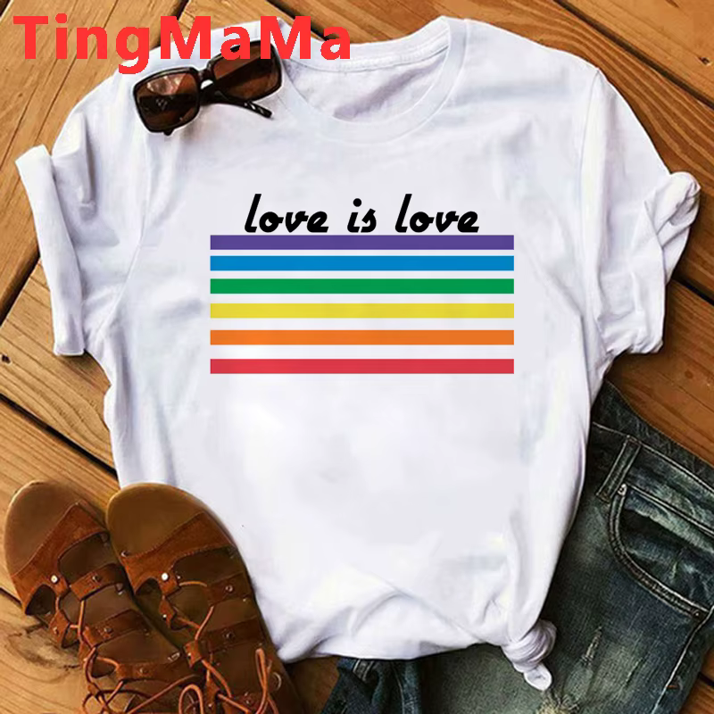 T-shirt Kawaii Love Is Love Lgbt pour hommes