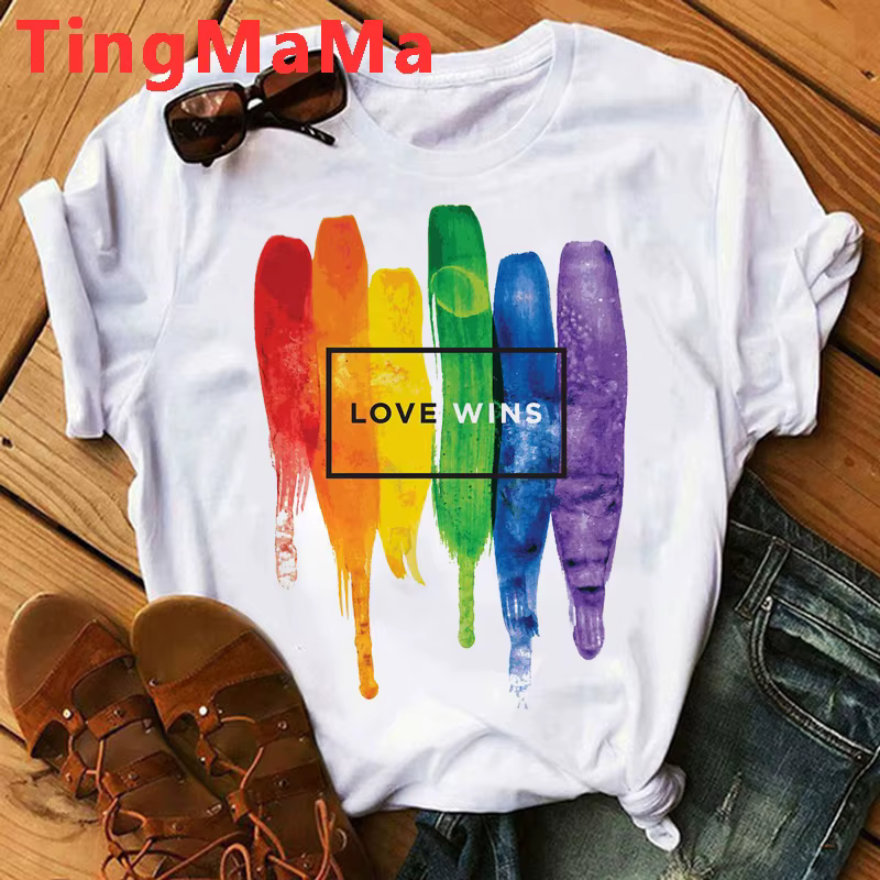 T-shirt Kawaii Love Is Love Lgbt pour hommes